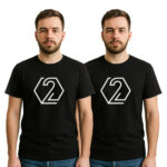 2 x T-Shirt, schwarz
